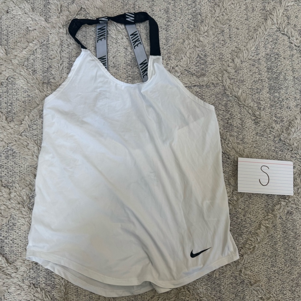 Nike White Tank with Black Accents